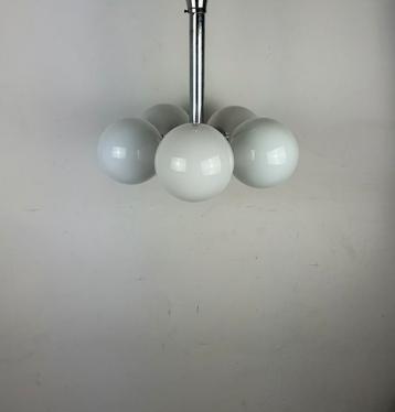 Vintage Hustadt Leuchten glazen bollen hanglamp beschikbaar voor biedingen
