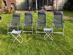 4 x campingstoel camping stoel stoelen + 2 krukjes kruk, Ophalen, Gebruikt, Campingstoel