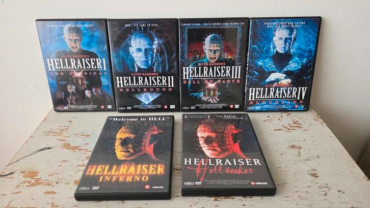 Hellraiser DVD set 6 films – horror klassieker, Cd's en Dvd's, Dvd's | Horror, Zo goed als nieuw, Overige genres, Vanaf 16 jaar