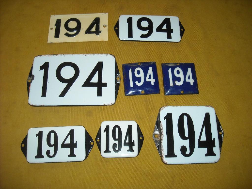 oud emaille huisnummer 194 ook 195 196 197 198 199 200 201 2, Ophalen of Verzenden