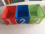 2x een set 1 2 3 bakken ikea kinderkamer. 3 euro per set., Doe-het-zelf en Verbouw, Kratten en Dozen, Ophalen of Verzenden, Zo goed als nieuw