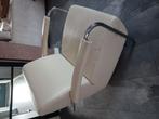 Leolux scylla fauteuil wit Leder chroom, Huis en Inrichting, Fauteuils, Ophalen, Gebruikt, 50 tot 75 cm, Leer