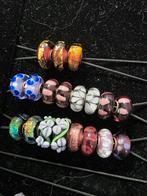 Glasbedels / glazen kralen met 925 Zilveren kern - diverse, Overige merken, Nieuw, Ophalen of Verzenden, 4 bedels of meer