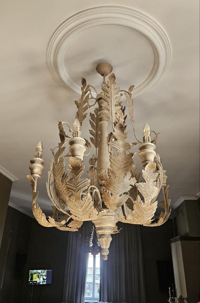 2 Grote Hoffz Kroonluchters 95x80cm, Huis en Inrichting, Lampen | Kroonluchters, Gebruikt, Metaal, Ophalen