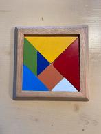 Tangram Puzzel met Houten Frame, Hobby en Vrije tijd, Denksport en Puzzels, Ophalen of Verzenden, Minder dan 500 stukjes, Gebruikt