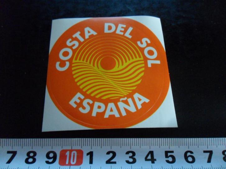 sticker Spanje Costa Del Sol España, Verzamelen, Stickers, Zo goed als nieuw, Bedrijf of Vereniging, Ophalen