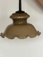 mooie oude glazen hanglamp, Huis en Inrichting, Lampen | Hanglampen, Ophalen of Verzenden, Gebruikt, Minder dan 50 cm