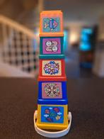 Stapelblokken in emmertje - Baby Speelgoed, Ophalen of Verzenden, Gebruikt, Overige typen