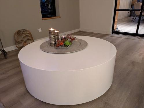 Verrijdbare witte salontafel, Huis en Inrichting, Tafels | Salontafels, Zo goed als nieuw, Minder dan 50 cm, 100 tot 150 cm, 100 tot 150 cm