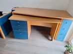 Tweedelig bureau met extra ladekast,boekenplank, en bed, Ophalen, Zo goed als nieuw, Eenpersoons