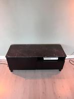 TV meubel met grijze marmer look, Ophalen, Kunststof, 100 tot 150 cm, Zo goed als nieuw