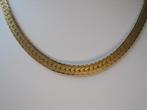 Ketting Monet goudkleurig plat model 40.7 cm., Verzenden, Zo goed als nieuw, Goud, Overige materialen