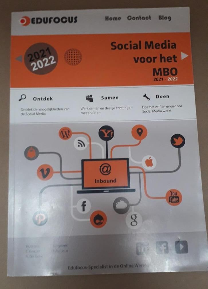 Edufocus Social Media voor het MBO  - ISBN 9789492442703, Boeken, Schoolboeken, Gelezen, Nederlands, Overige niveaus, Ophalen of Verzenden
