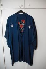 Vintage Oosterse blauwe kimono. Maat medium., Ophalen of Verzenden