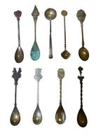 Muntenlepels 1938 en 1940 zeer oud antiek, Antiek en Kunst, Antiek | Bestek, Ophalen of Verzenden
