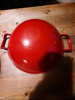 Rode emaille wok, Ophalen of Verzenden