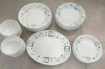 12 personen service dinnerware wit blauw dinnerset beschikbaar voor biedingen