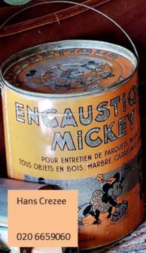 gezocht oud Disney  blik doos encaustique mickey mouse 1930, Verzamelen, Blikken, Gebruikt, Overige, Overige merken, Verzenden