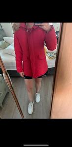 Rode winterjas Airforce maat XS / 34, Ophalen, Airforce, Zo goed als nieuw, Maat 34 (XS) of kleiner