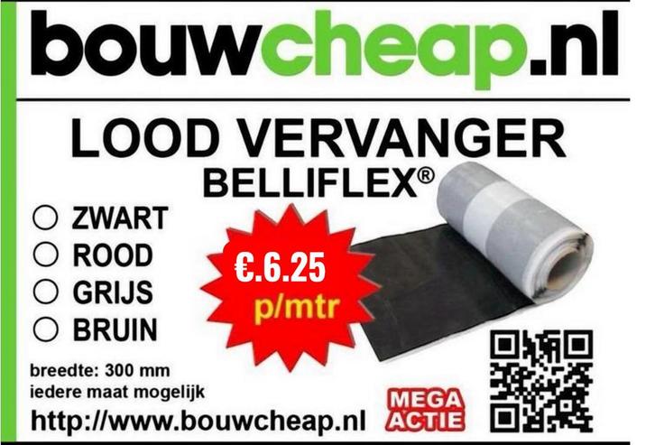 Loodvervanger BOUWCHEAP de goedkoopste, Doe-het-zelf en Verbouw, Dakpannen en Dakbedekking, Nieuw, Dakpannen, Metaal, Zwart, 15 m² of meer