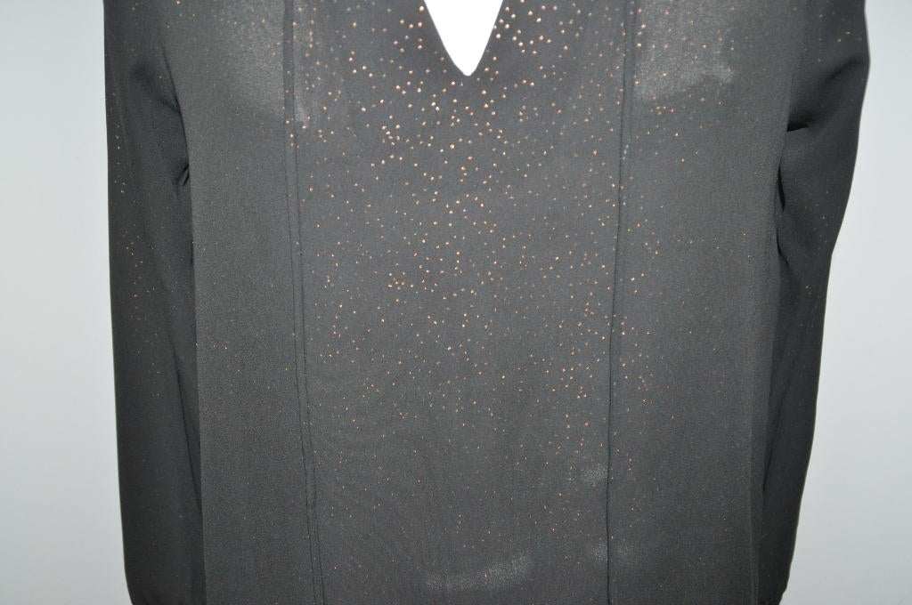 MNO6 Costes Shirt Zwart Goud maat L 40, Kleding | Dames, Grote Maten, Ophalen of Verzenden, Zo goed als nieuw, Zwart, Shirt of Top