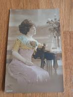 Antieke romantische kaart, Verzamelen, Ophalen of Verzenden, Voor 1920, Gelopen