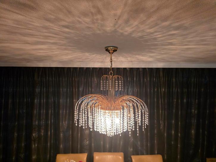 3 prachtige vintage Swarovski messing crystal lampen, Huis en Inrichting, Lampen | Hanglampen, Zo goed als nieuw, Minder dan 50 cm