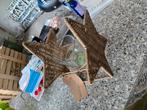 Riviera maison waxinelichhouder met 2 rattan sterren, Diversen, Kerst, Ophalen of Verzenden, Zo goed als nieuw