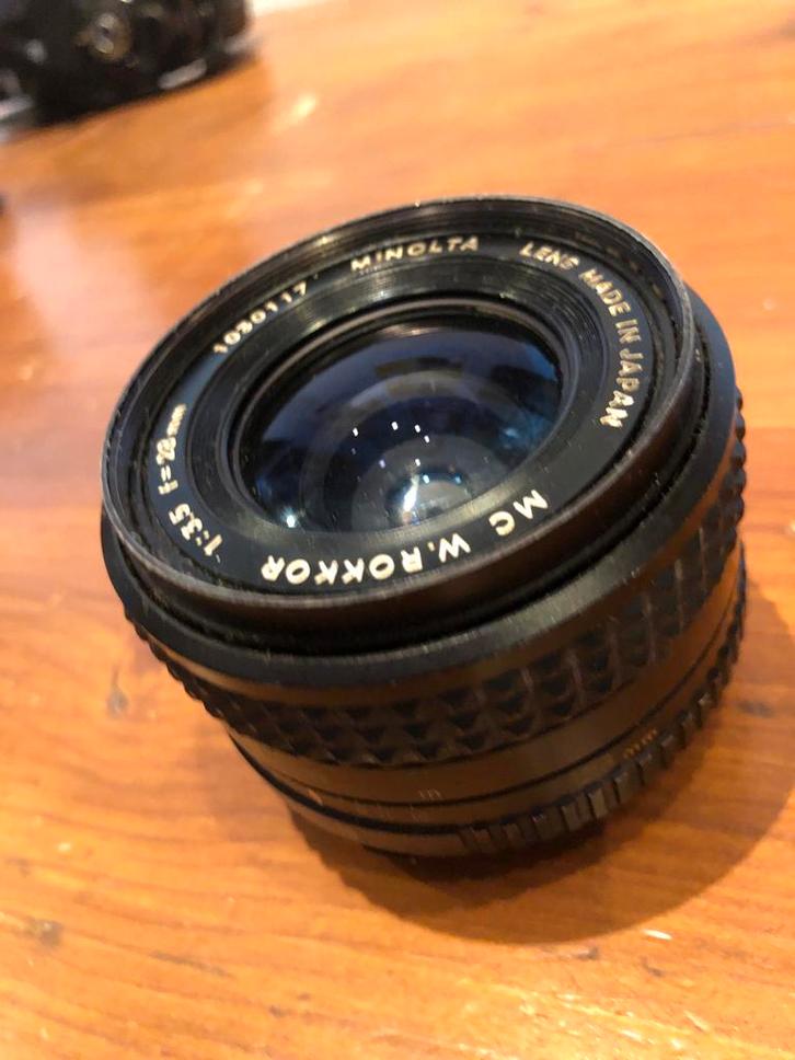 Minolta MC Rokkor 28mm f/3.5 Lens, Audio, Tv en Foto, Fotografie | Lenzen en Objectieven, Gebruikt, Groothoeklens, Ophalen of Verzenden