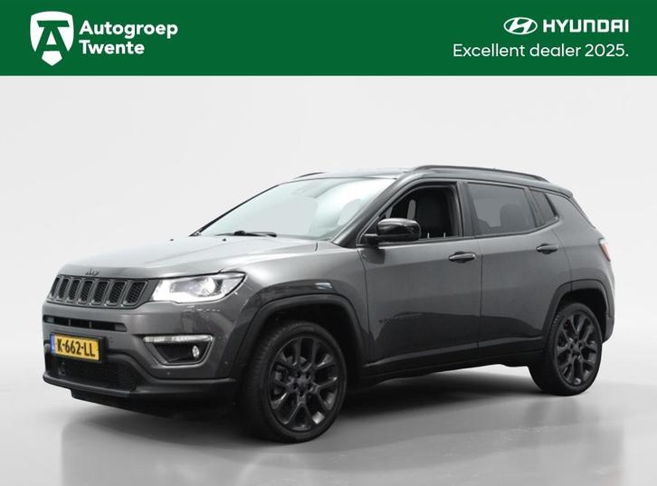 Jeep Compass 1.3T S | Trekhaak | Leder | Navigatie | Camera, Auto's, Jeep, Bedrijf, Compass, ABS, Achteruitrijcamera, Airbags