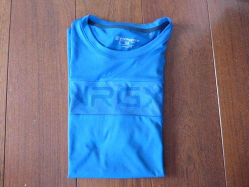 Blauw sport tshirt met korte mouw+opdruk NRGX, mt M, Kleding | Heren, Sportkleding, Zo goed als nieuw, Algemeen, Maat 48/50 (M)