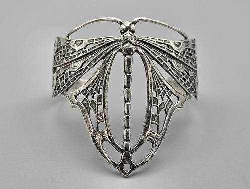 Zilveren Art Nouveau armband met libelle (Timeless) 2024/Z39, Sieraden, Tassen en Uiterlijk, Armbanden, Nieuw, Zilver, Zilver