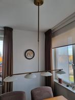 Stijlvolle Hanglamp brons met 4 Lichtpunten, Ophalen, Zo goed als nieuw, Glas