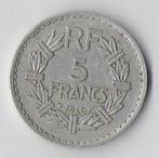 Frankrijk, De Gaulle, 5 francs 1945 C, open 9, Ophalen of Verzenden, Frankrijk, Losse munt