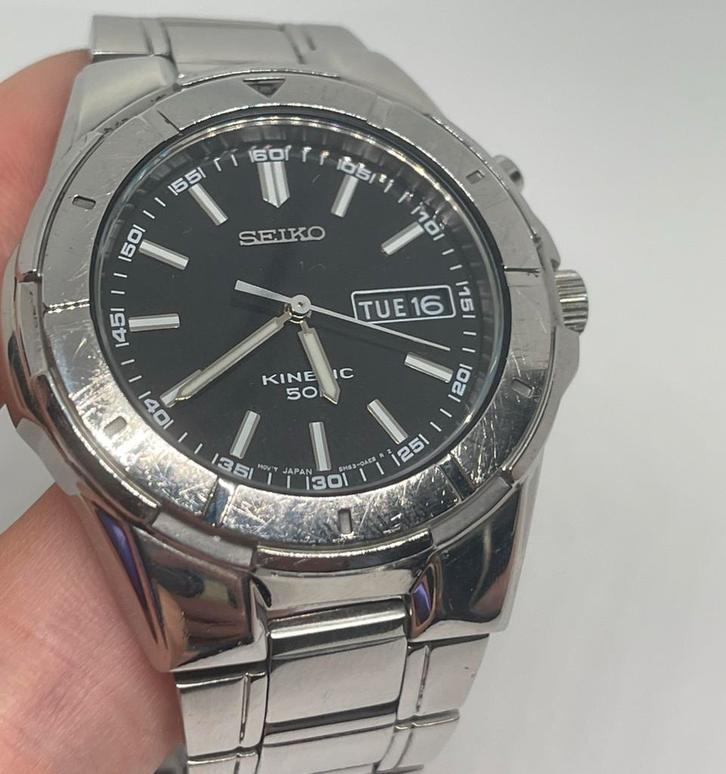 Seiko Kinetic 50M herenhorloge, Antiek en Kunst, Antiek | Klokken, Ophalen of Verzenden