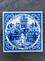 Delfts blauwe tegel - Kaasmarkt Anno 1900, Ophalen of Verzenden