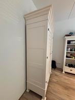 Witte houten kledingkast met deuren, Huis en Inrichting, Kasten | Kledingkasten, Ophalen, 100 tot 150 cm, Zo goed als nieuw, Met lade(s)