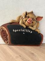 Vintage krijtbord uit slagerij, Verzamelen, Verzenden, Zo goed als nieuw, Reclamebord