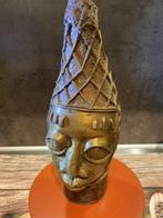 Bronzen Hoofd van de koningin van het koninkrijk Ifé, Ophalen of Verzenden