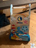 Houten Loopwagen met Activiteiten, Kinderen en Baby's, Speelgoed | Babyspeelgoed, Ophalen, Zo goed als nieuw, Overige typen, Met wieltjes