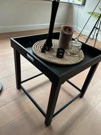 Riverdale bijzettafel zwart, Minder dan 55 cm, Gebruikt, Vierkant, Hout