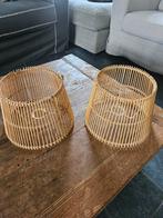 2 Rotan Lampenkappen, Rond, Bohemian, Ophalen of Verzenden, Zo goed als nieuw