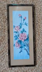Vintage rozen aquarel van Bolvente Boluente?, Minder dan 50 cm, Gebruikt, Ophalen of Verzenden, Schilderij