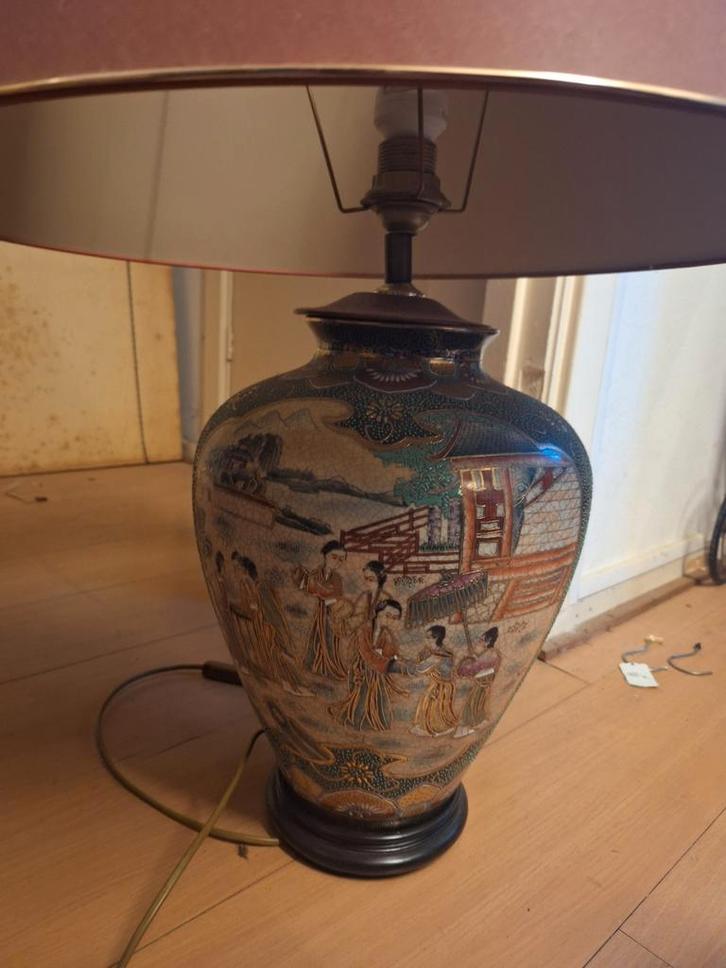 Antieke Satsuma Stijl Tafellamp, Antiek en Kunst, Antiek | Lampen, Ophalen