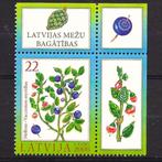 struik plant blauwe bes Letland 2008 postfris, Postzegels en Munten, Postzegels | Thematische zegels, Dier of Natuur, Verzenden