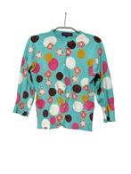 Uttam London Vest Maat M/L Lichtblauw Polkadots Bloemenprint, Kleding | Dames, Truien en Vesten, Maat 38/40 (M), Zo goed als nieuw