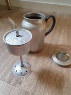 Grote antieke aluminium pruttelpot voor koffie, Ophalen of Verzenden