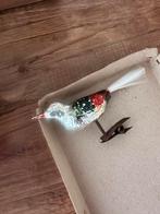 Vogeltje kerstbal oud vintage met kleur en staartje, Diversen, Kerst, Ophalen of Verzenden, Zo goed als nieuw