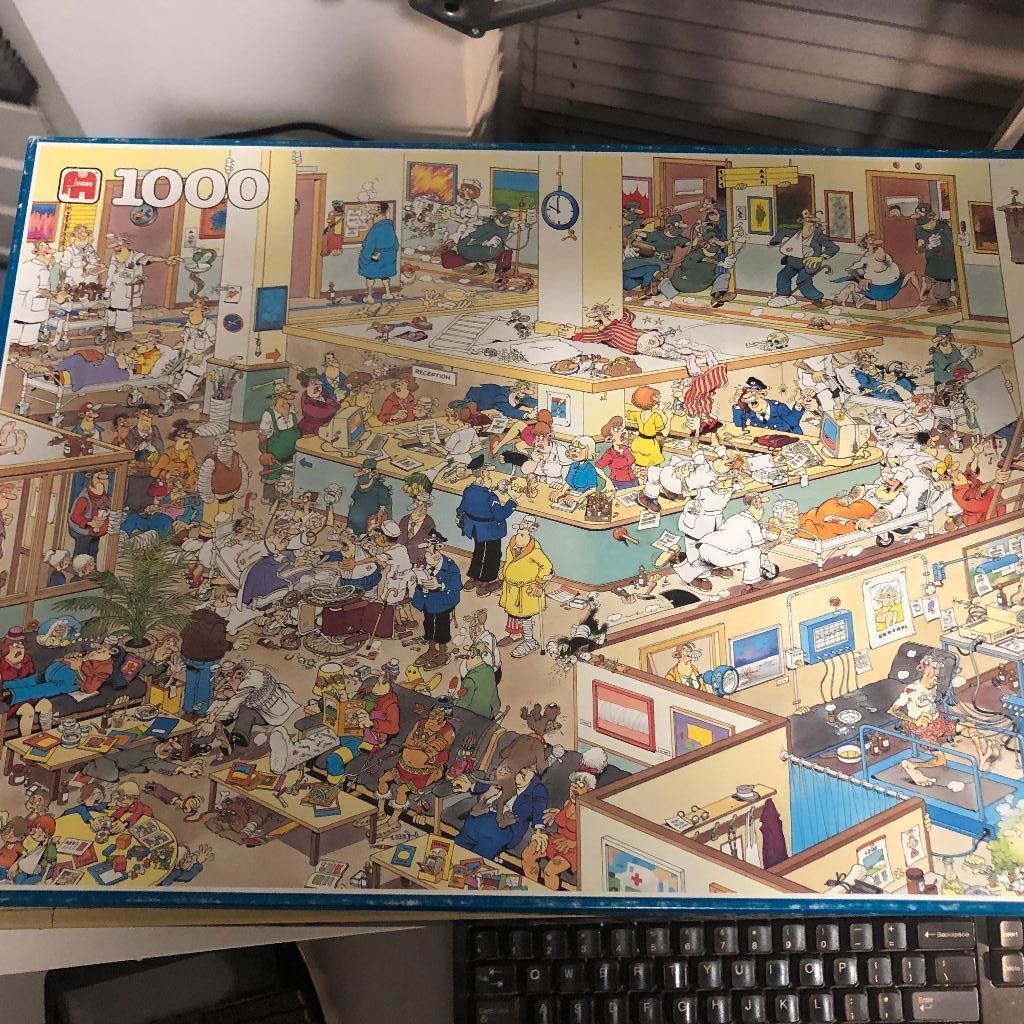 puzzel jan van haasteren 1000 1500 stukjes, Ophalen, 500 t/m 1500 stukjes, Gebruikt, Legpuzzel