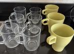 Ikea 6 theeglazen + 3 groene mokken, Huis en Inrichting, Keuken | Servies, Ophalen, Glas of Glazen, Gebruikt, Glas